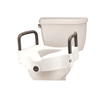 5" Toilet seat, raised, with arms