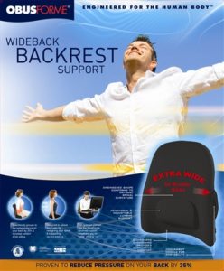 ObusForme Wide Backrest Support | Los Angeles | Santa Monica